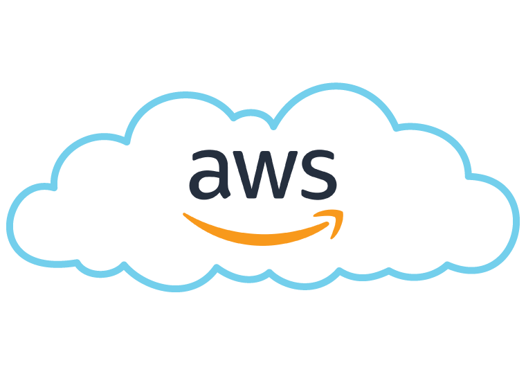 AWS logo in cloud