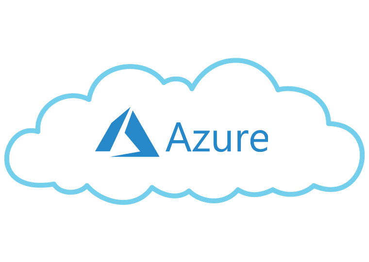 Azure logo in cloud