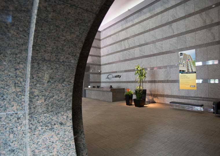 QTS Jersey City data center lobby